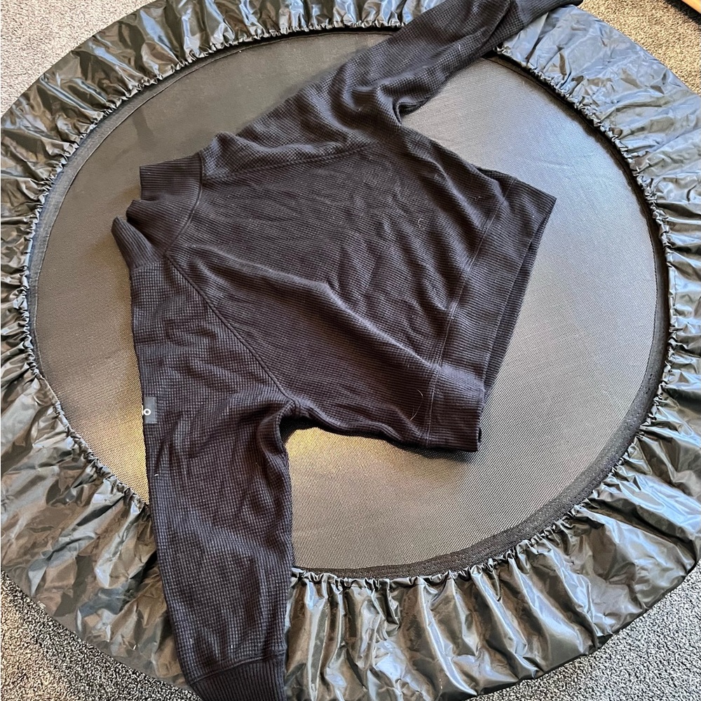 ALO Yoga Black Textured Long Sleeve Top